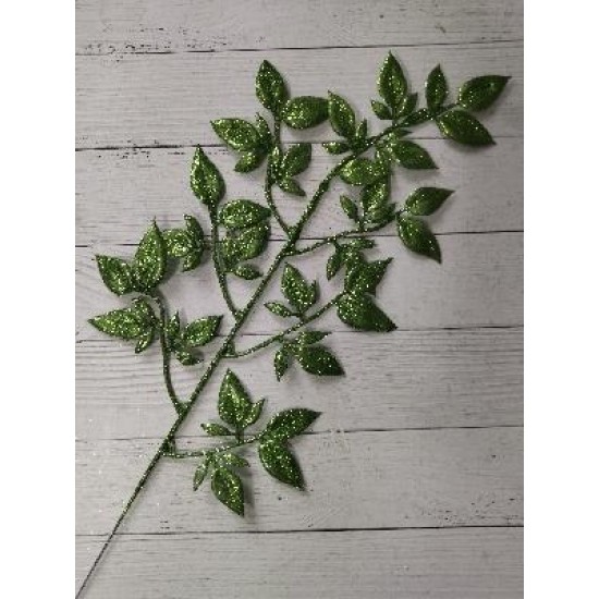 Ветки с глиттером 41*18 см, зеленый, цена за 1 шт